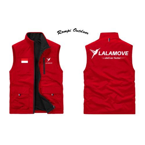 Rompi Hiking Outdoor Lalamove, Rompi Outdoor Pria Dan Wanita, Rompi Driver Lalamove