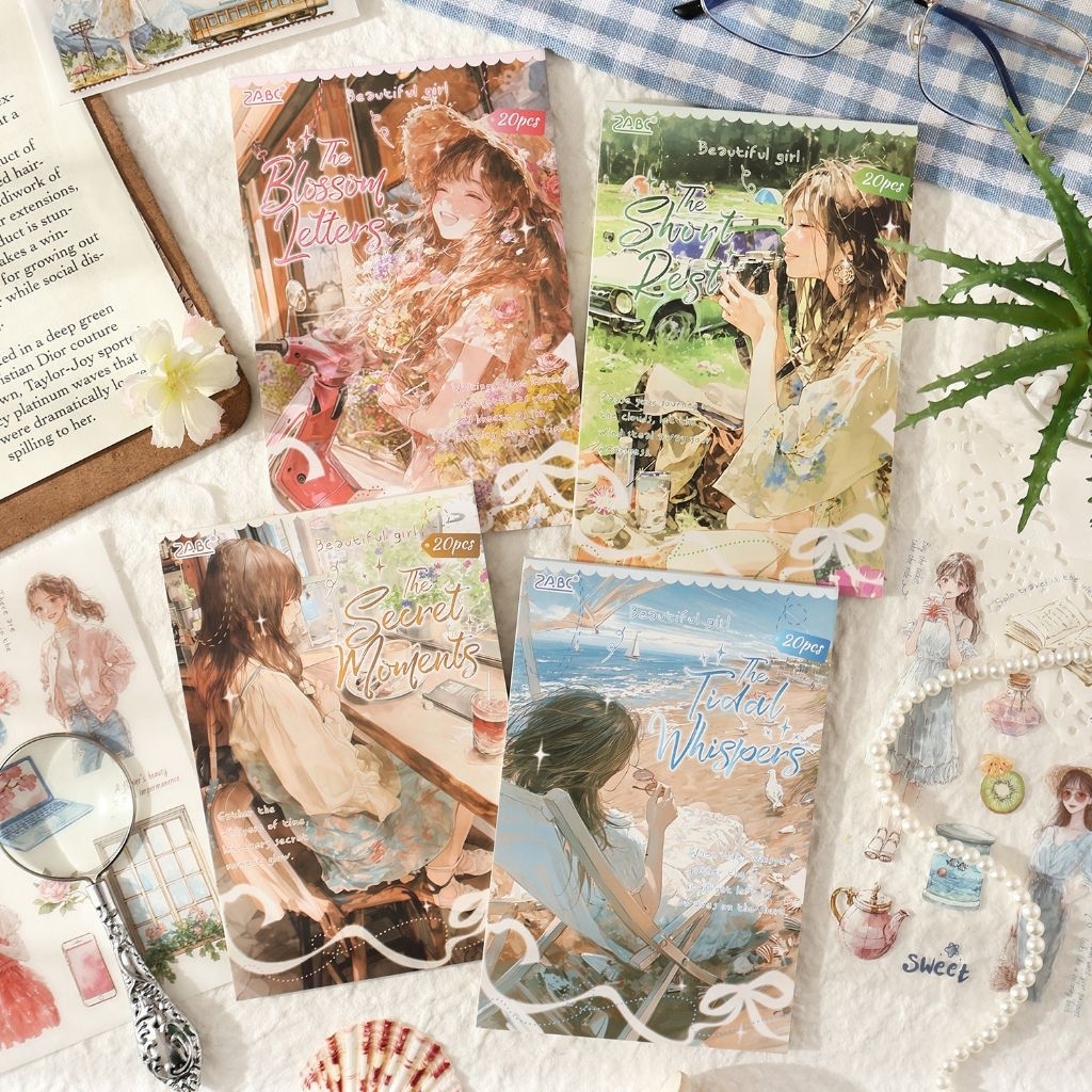 [WindHeart] 20 lembar Sticker Book Eternal Secrets Collection PET Stickers, Journaling Materials 226