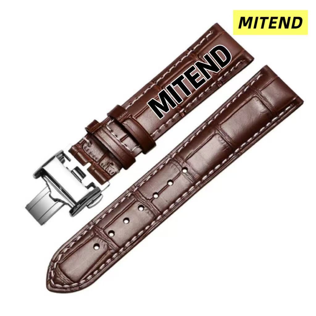 MITEND Tali Jam Longines Kulit Sapi Lapisan Pertama - Motif Buaya Master Pria Wanita