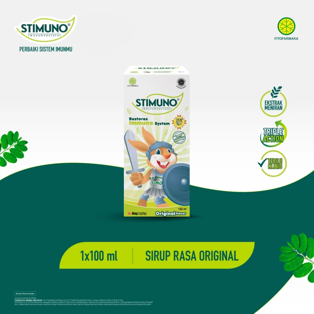 Stimuno Sirup Rasa Original - Imunomodulator Halal Multivitamin Anak