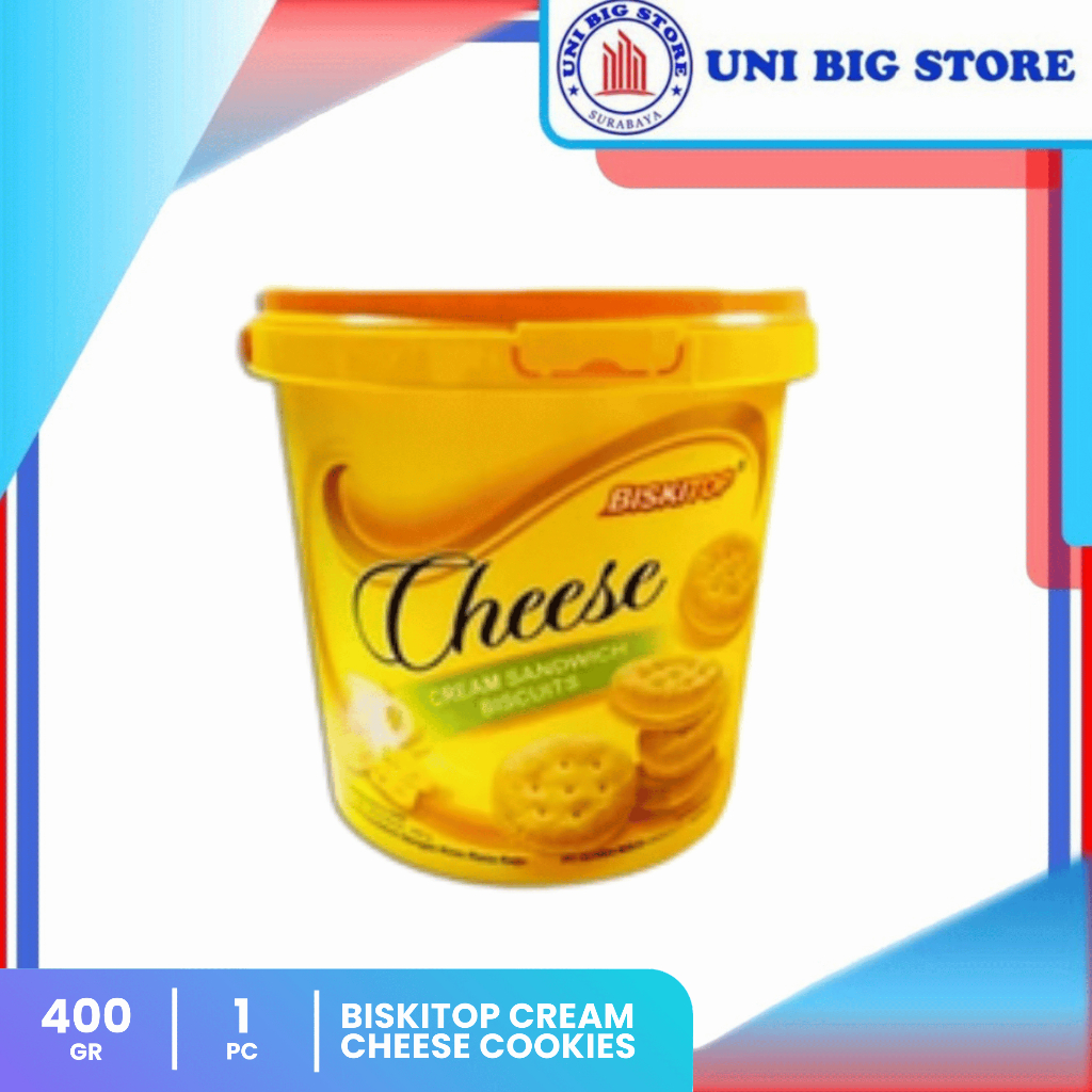 Biskitop Cream Cheese Cookies Keju Handle 400 gr Toples