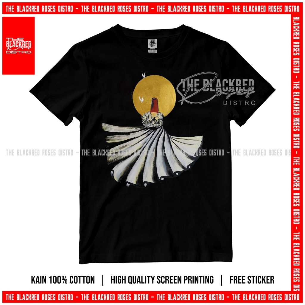 Kaos Sufi Cinta Jalaluddin Rumi - Free Sticker - Kaos Darwis Tasawuf