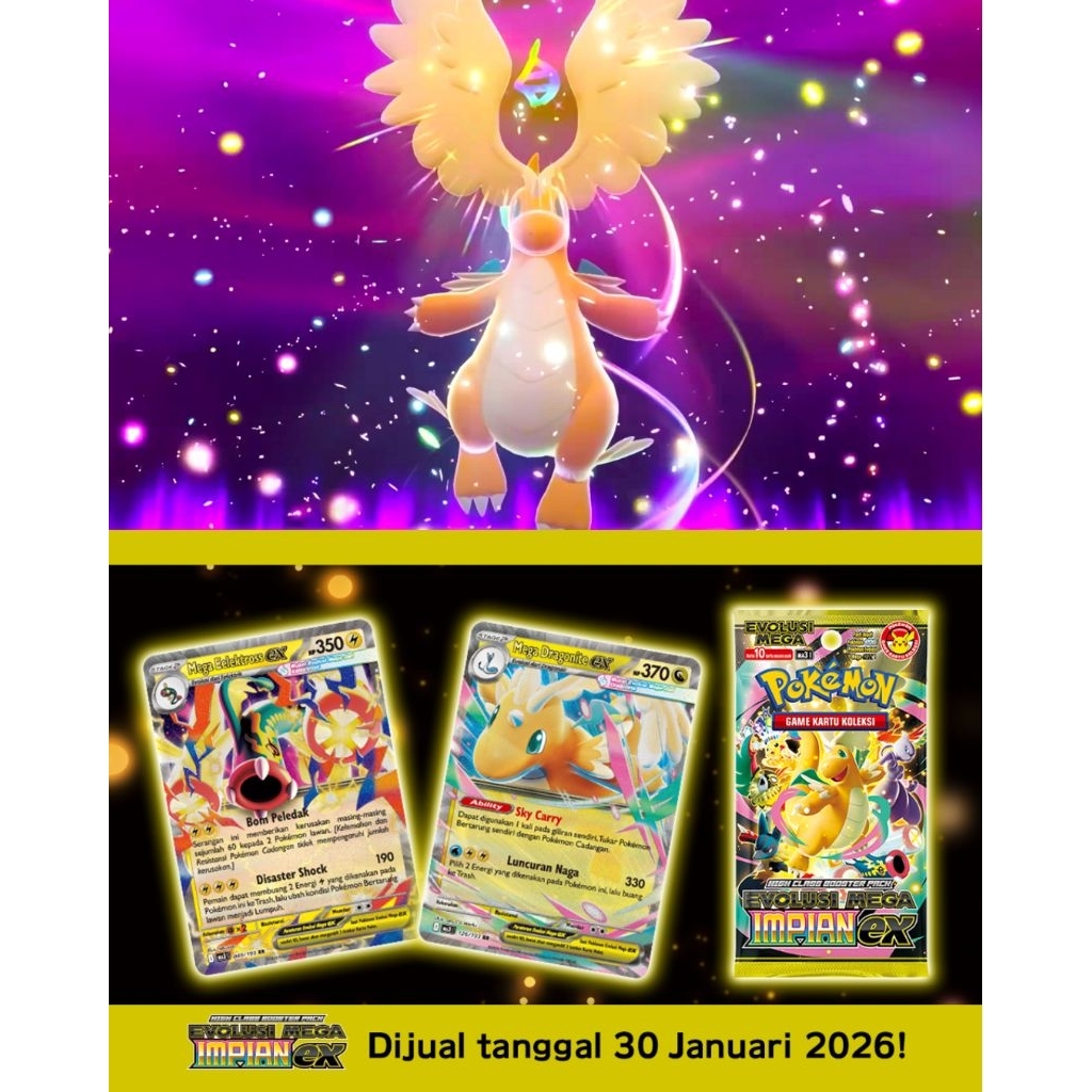 Kartu Pokemon MASTERCASE EVOLUSI MEGA IMPIAN EX POKEMON CARD