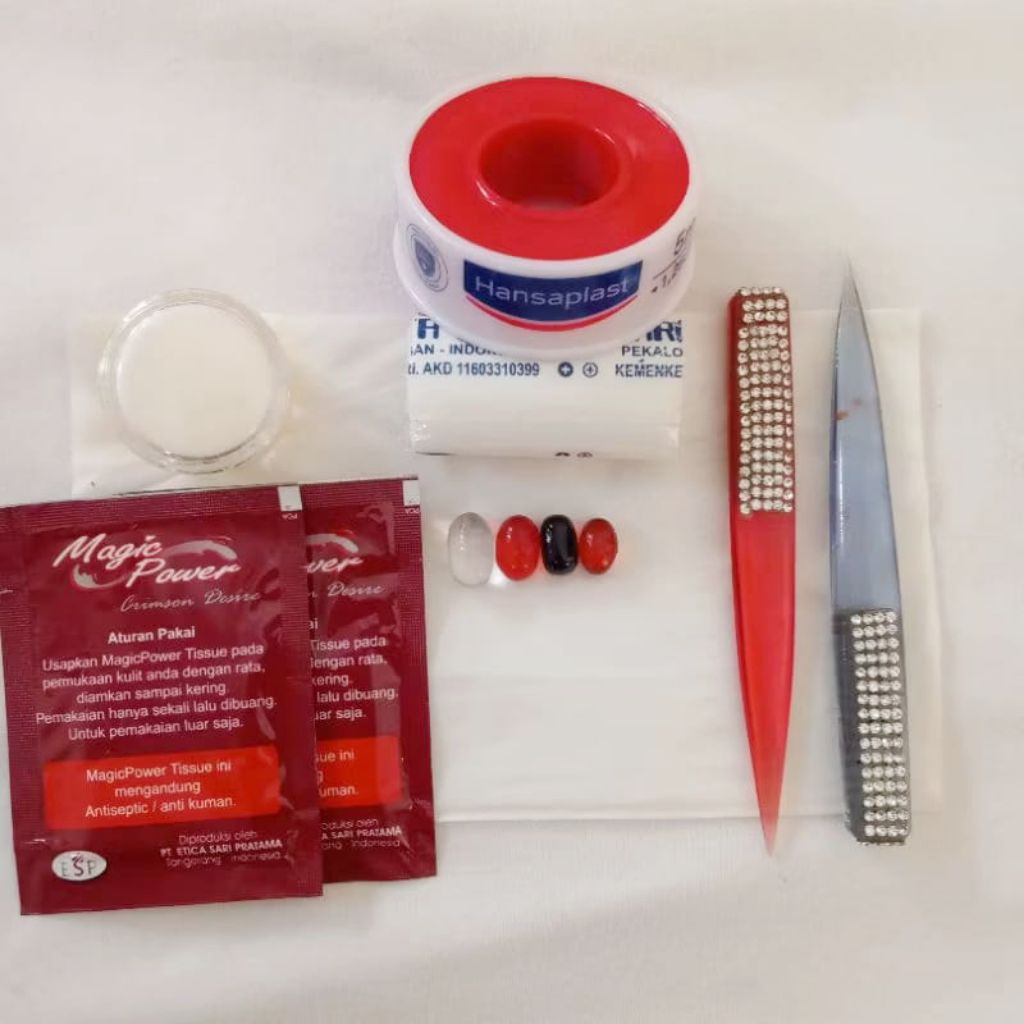 paket komplit biji guli guli biji 4 sama sikim/tusukan sama obat oles+bius