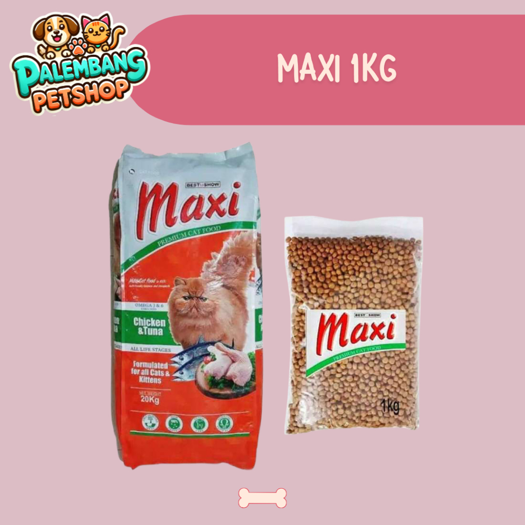 MAXI 1KG REPACK MAKANAN KUCING PETSHOP PALEMBANG