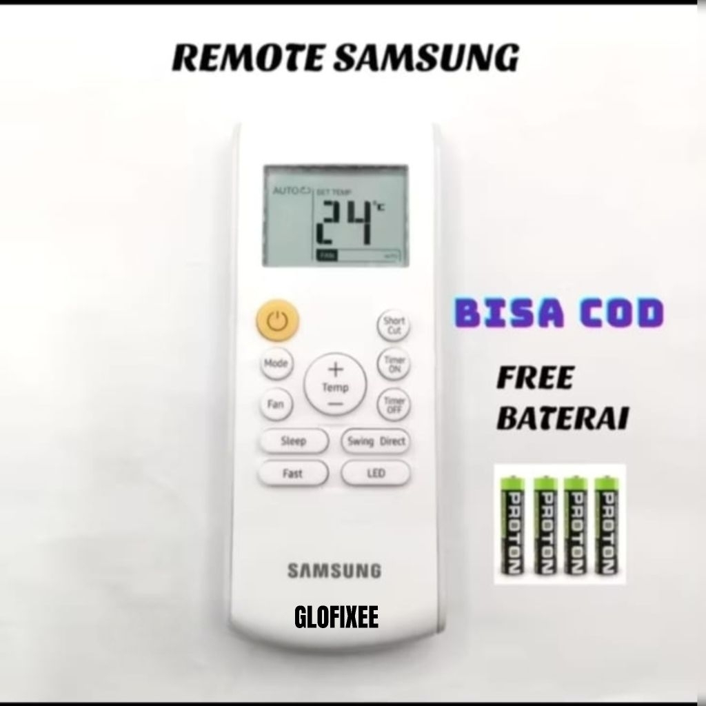 REMOTE AC SAMSUNG ORIGINAL SECOND  BAWAAN UNIT AC