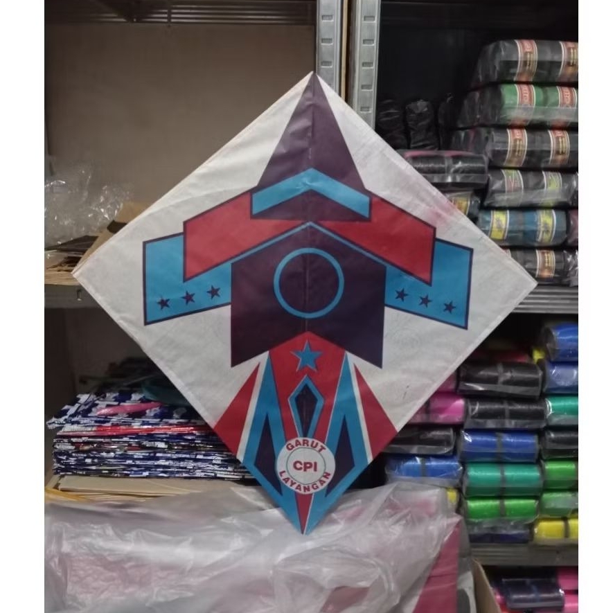 20 pcs layangan aduan besar jumbo kertas sablon size 75×70 cm