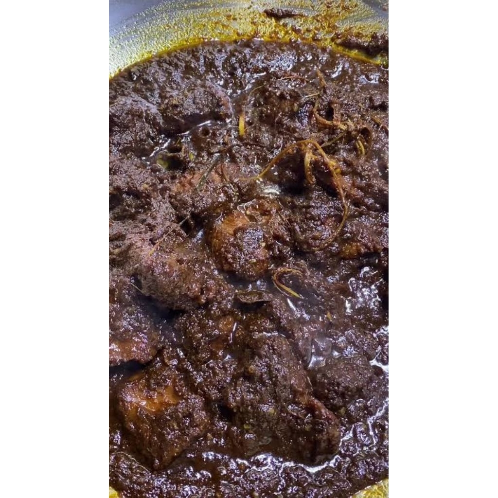 RENDANG HITAM PADANG RUMAHAN ADA DAGING, AYAM DAN JENGKOL