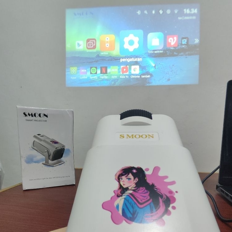 Smoon 320 Smart Proyektor Lcd TV  | Second - Bluetooth - Hy 320 - Include Hdmi - Google Store - Andr