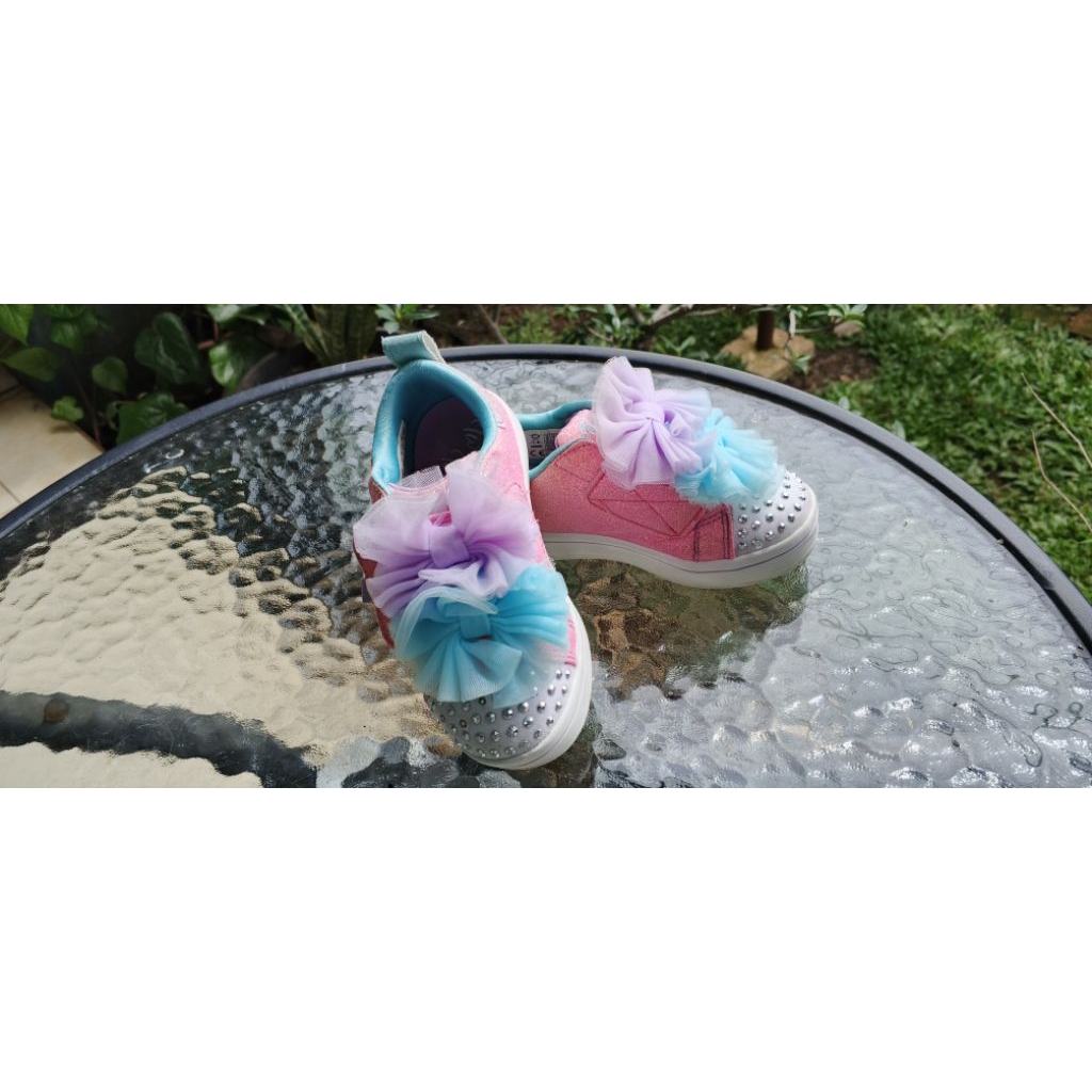 sepatu anak Skechers pita lampu