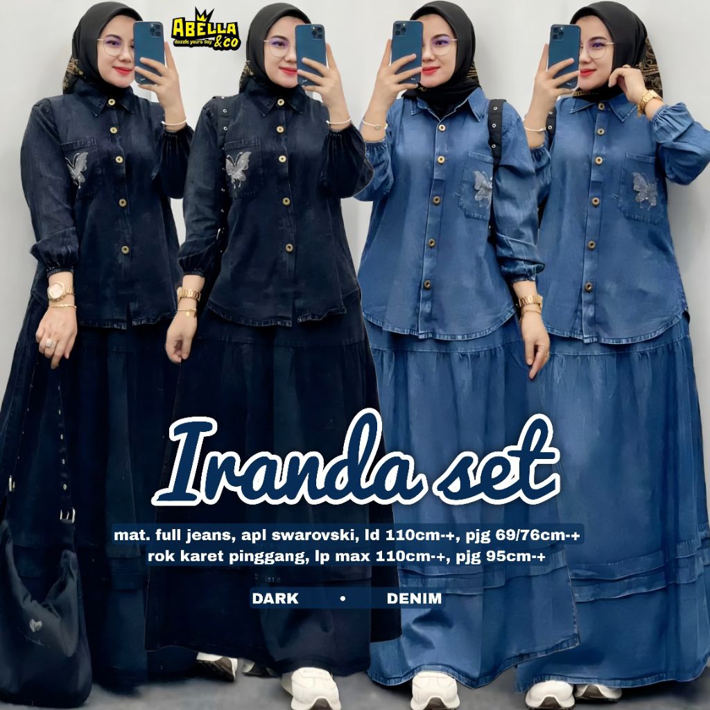 BISA COD SERAGAMAN GAMIS  JELITA // IRANDA  // KALBU  SET  REALPIC  BY ABELLA