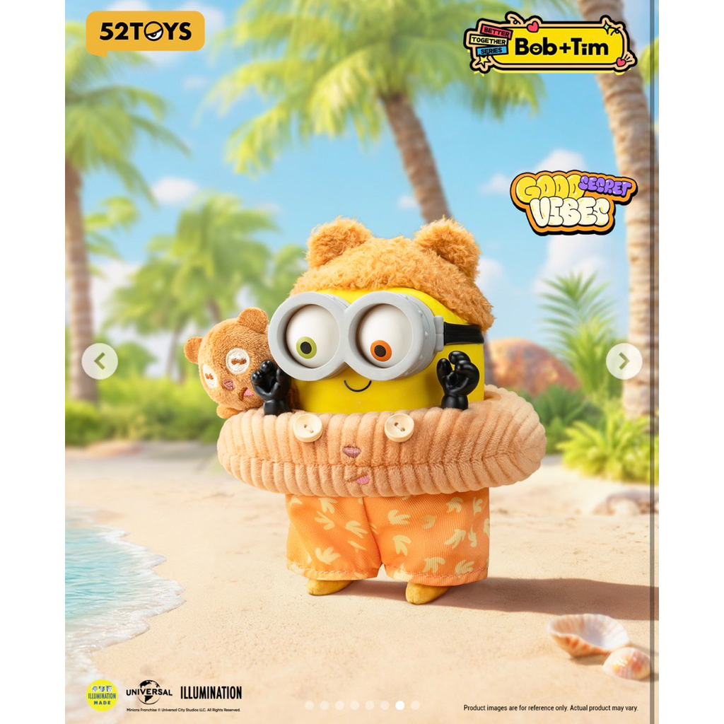 Readystock Secret 52Toys Minion Bob and Tim Vinyl Plush Keychain