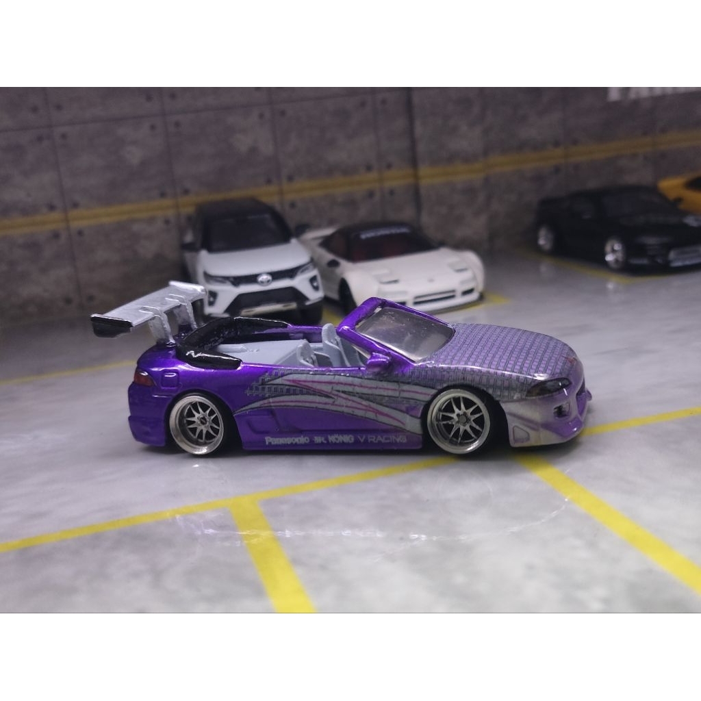 HOTWHEELS CUSTOM MITSUBISHI ECLIPSE SPYDER ROMANCE PEARC