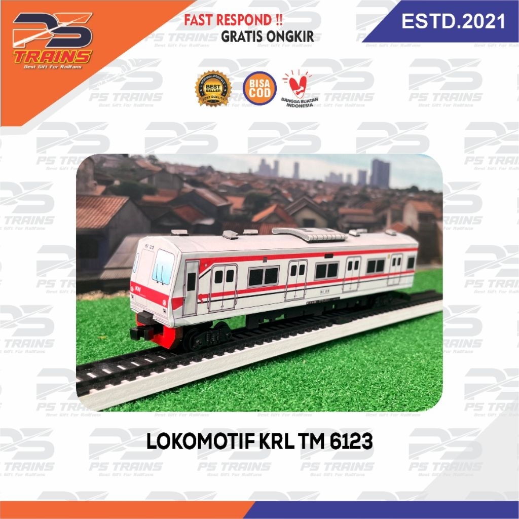 [MESIN EKSLUSIF] KRL rangkaian kereta miniatur handmade kayu replika