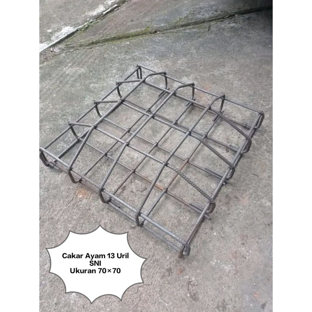 Cakar Ayam Pondasi Bangunan Besi 13mm Uril SNI Ukuran 70×70 | Kokoh & Kuat | Hemat & Siap Pakai