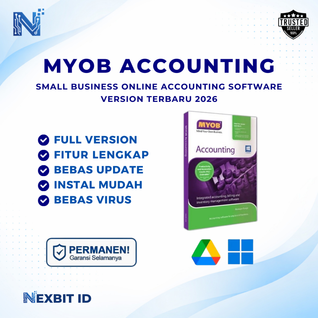 MYOB Accounting Pro Full Version Original Lifetime | Software Akuntansi + Panduan Instalasi Win