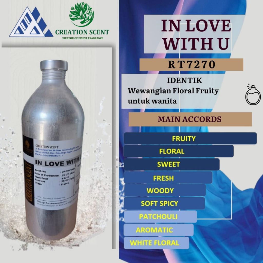 IN LOVE WITH U By Creation Scent 1 Kg segel Bibit Parfum Searah BBW M4d 4b0ut y0u