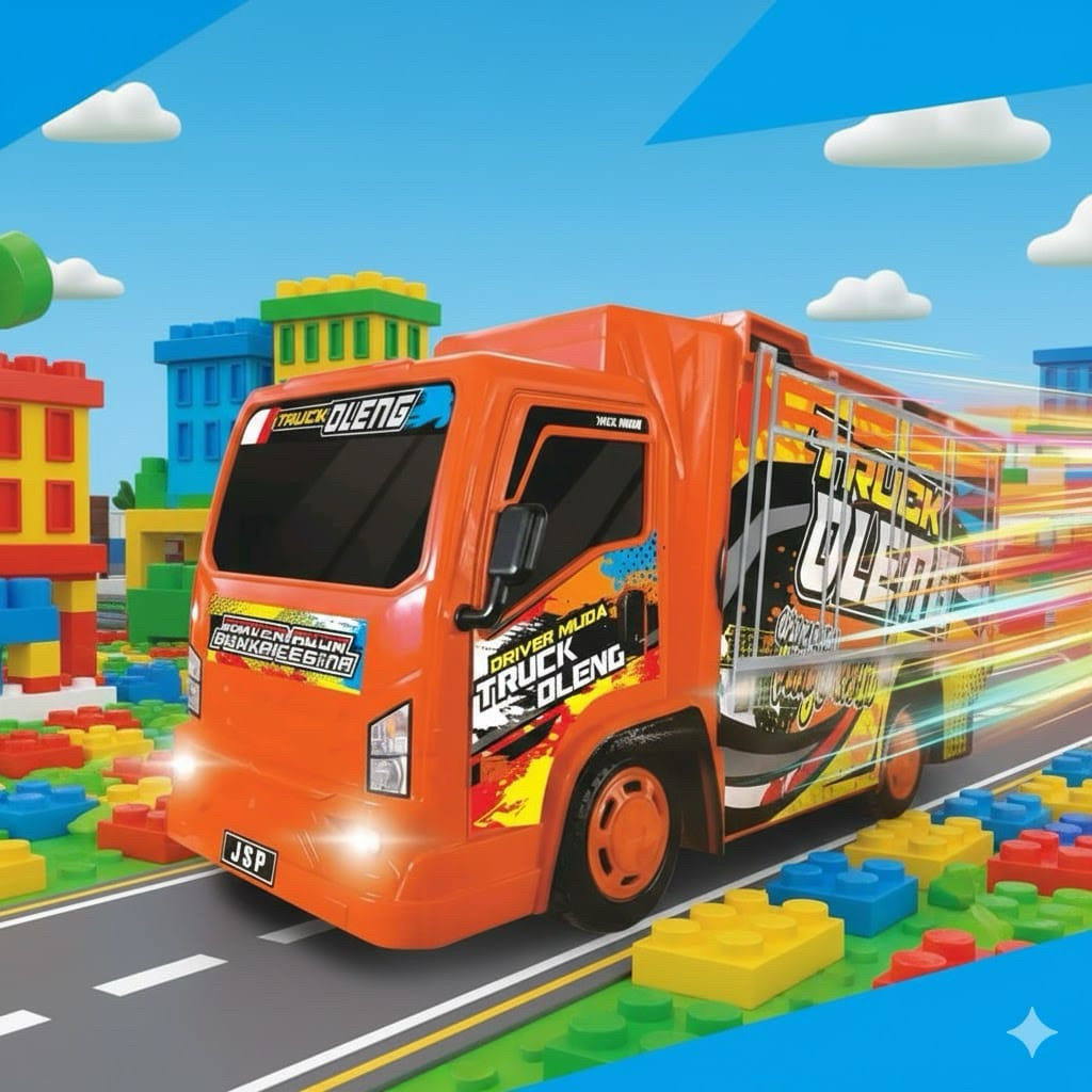 Mainan Viral Mobil mini Truk oleng Basuri Terbaru/Jsp T-01 toys Lampu Musik RANDOM