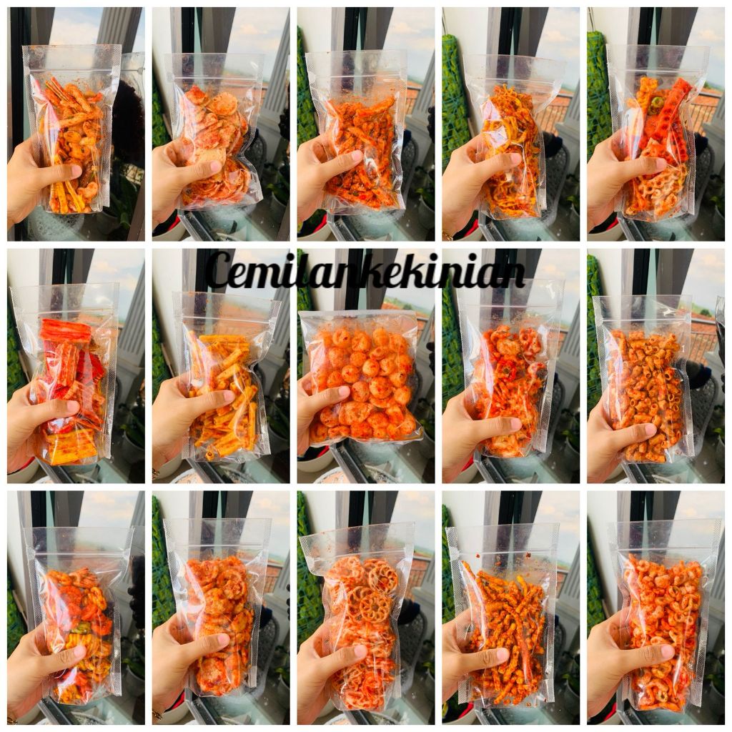 ANEKA KERUPUK SEBLAK DAUN JERUK SEBLAK MIX CAMPUR/B.STIK/B.KOIN/K.JENGKOL ASBES/K.RAFAEL/M.KRIUK/M.B