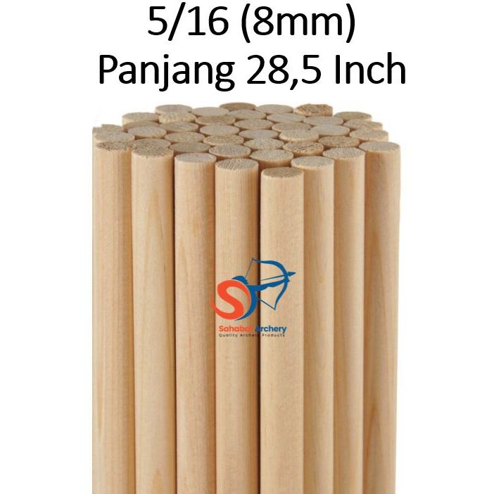 SHAFT CEDAR 5/16  (8mm) PANJANG 28.5 INCHI