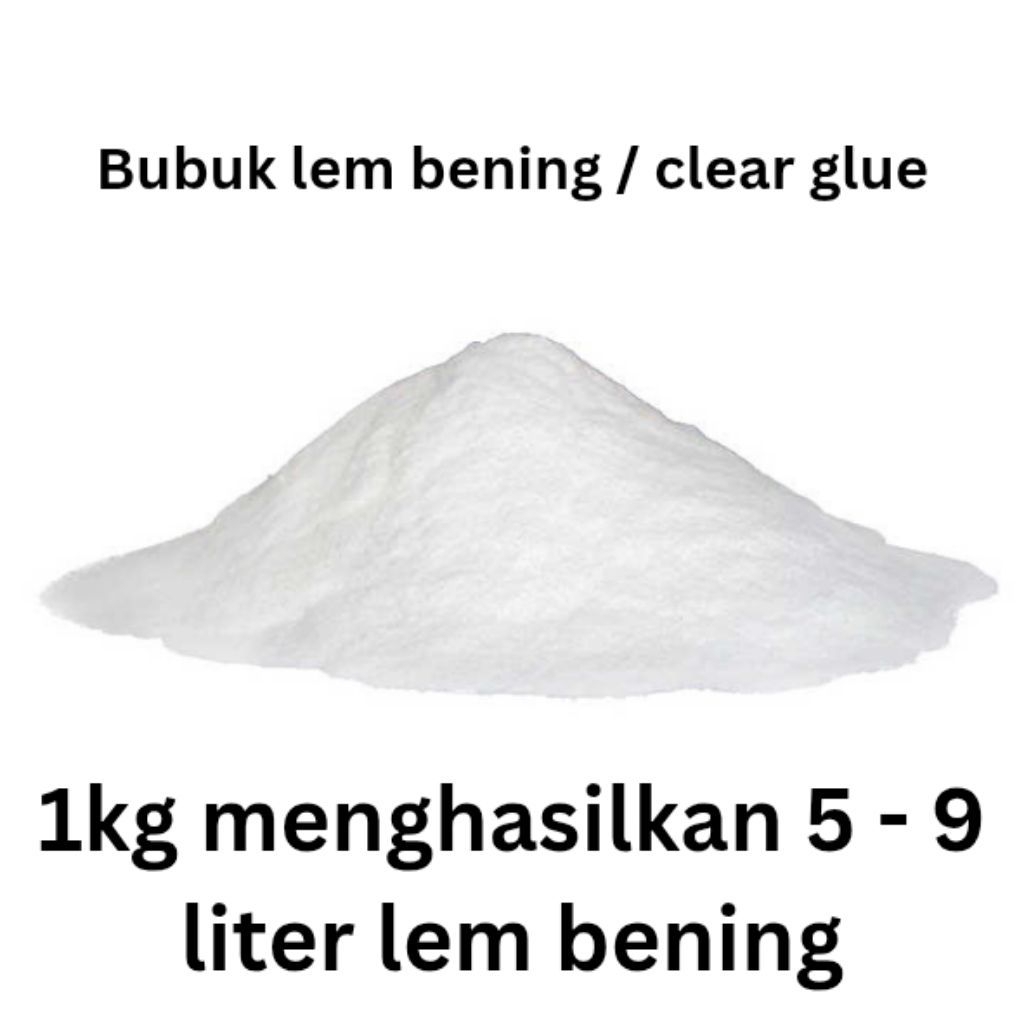 Mainan Jelita bubuk lem PVA polyvinyl alcohol bening clear glue powder bubuk PVA super bening kental