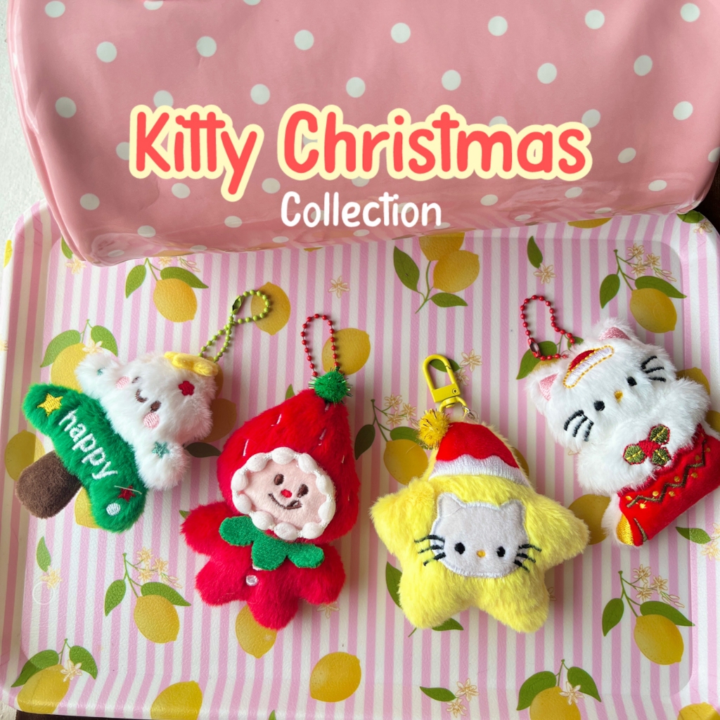 Bagcharm Strawberry Christmas Star Edition / Gantungan tas Natal Christmas Star Kitty / Bag charm St