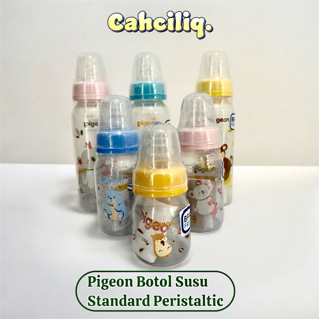 BOTOL PIGEON Peristaltic/ Dot Ulir 50ml,120ml,240ml - Botol Susu Anak Karakter Hewan