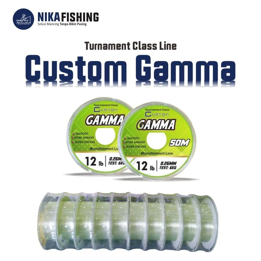 TALI SENAR CUSTOM GAMMA | 50M | MONOFILAMENT LINE | TOURNAMENT CLASS