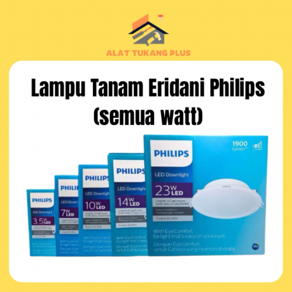 Lampu LED Downlight PHILIPS Eridani DL190B | Lampu Tanam Philips Eridani Semua Watt