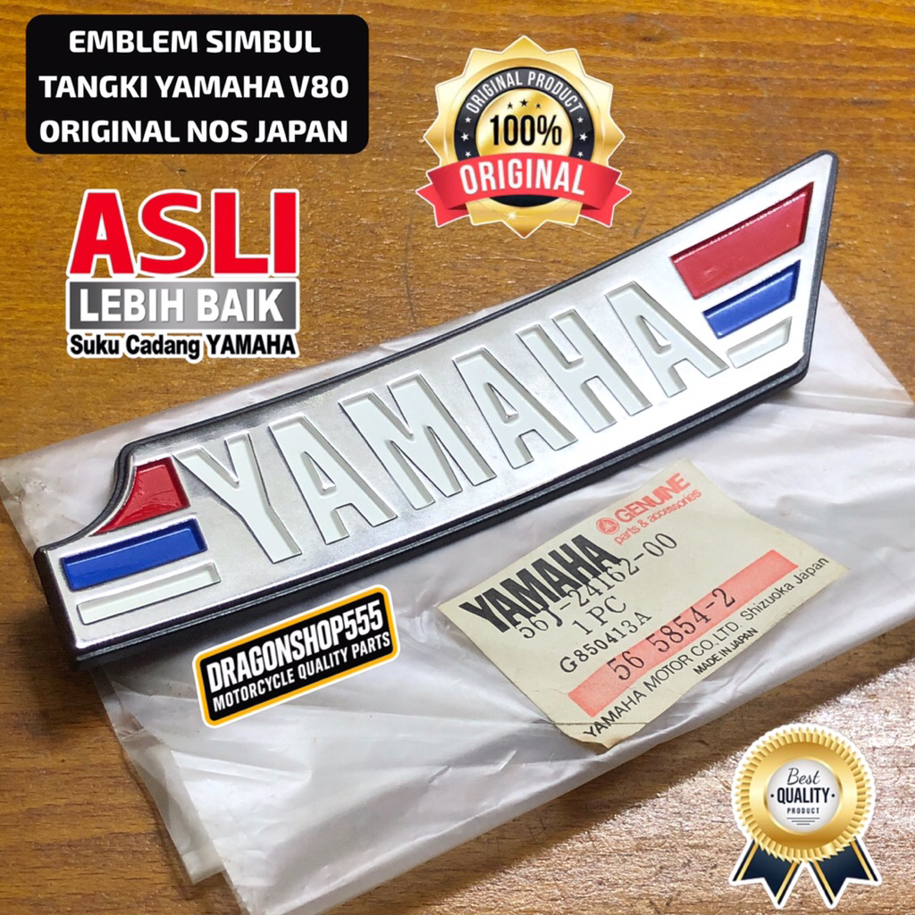 EMBLEM SIMBUL TANGKI YAMAHA V80 ORIGINAL NOS JAPAN 56J-24162-00