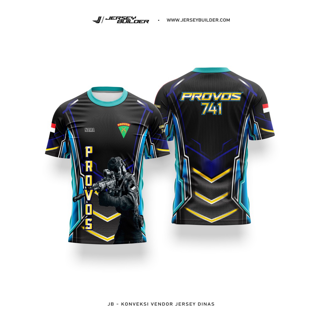 Jersey PROVOS Fullprinting / Kaos Baju dalam PROVOS/ jersey polisi PROVOS / Kaos PROVOS TNI TERBARU
