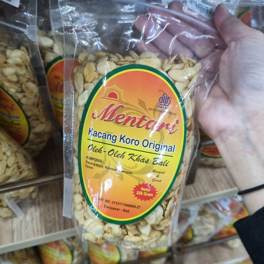 KACANG KORO KRISNA 300GR dan KORO MENTARI 250gr. ORIGINAL BBQ OLEH OLEH KHAS BALI CEMILAN KACANG SNA