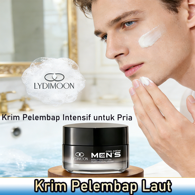 Krim Wajah Pria Anti Penuaan  Mencerahkan & Anti-Penuaan 50g Anti Kerut Kontrol MinyaPerawatan Inten