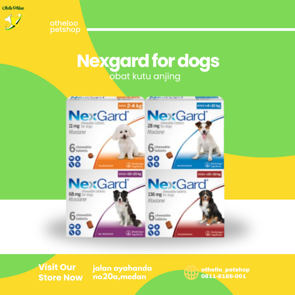 Obat Kutu Anjing NexGard Tablets for Dogs S, M, L, XL | Nexgard For Dogs