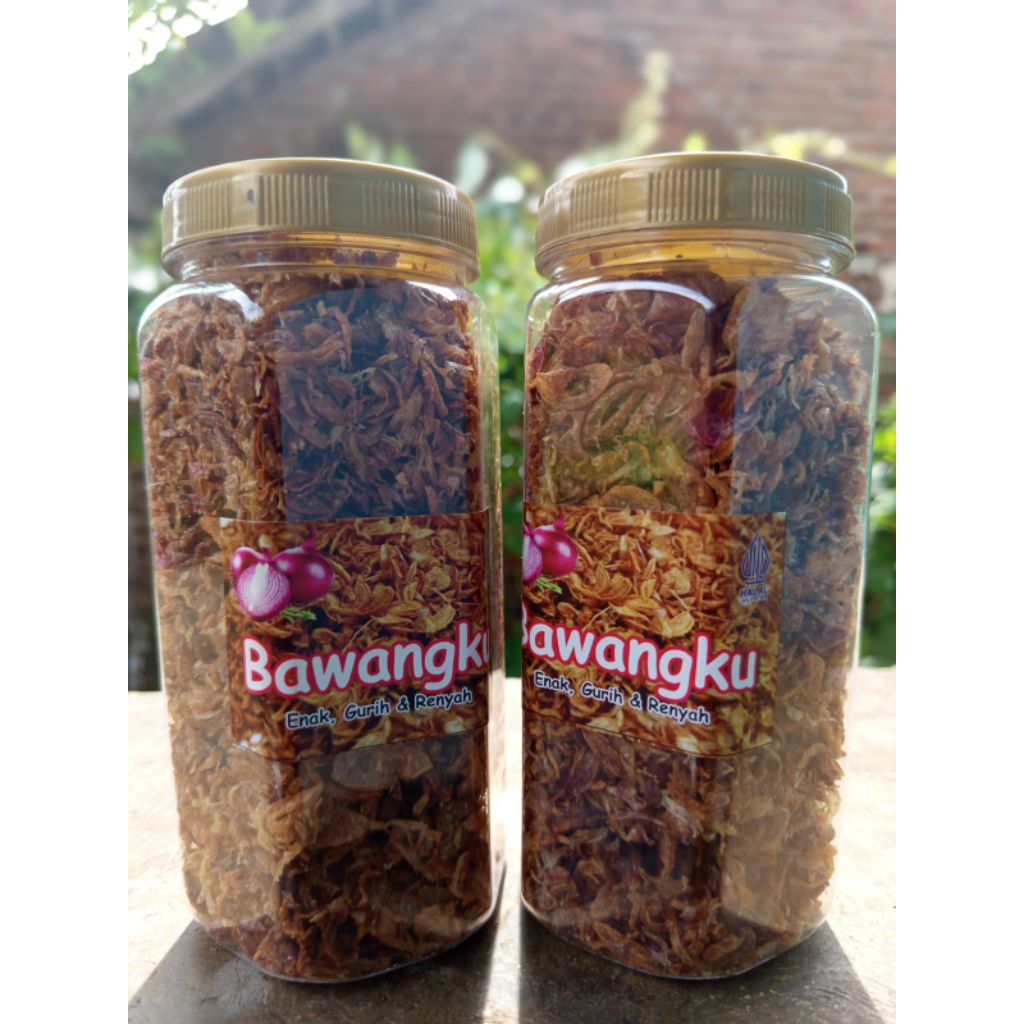 Bawang Goreng Brebes Paket 2 Toples 340 Gram Brambang Goreng Bawang Merah Goreng Bawang Goreng Merah
