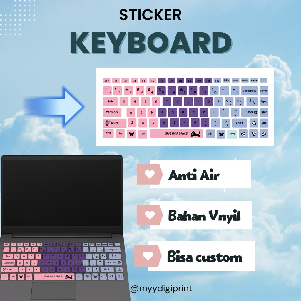 Sticker Keyboard laptop dan komputer