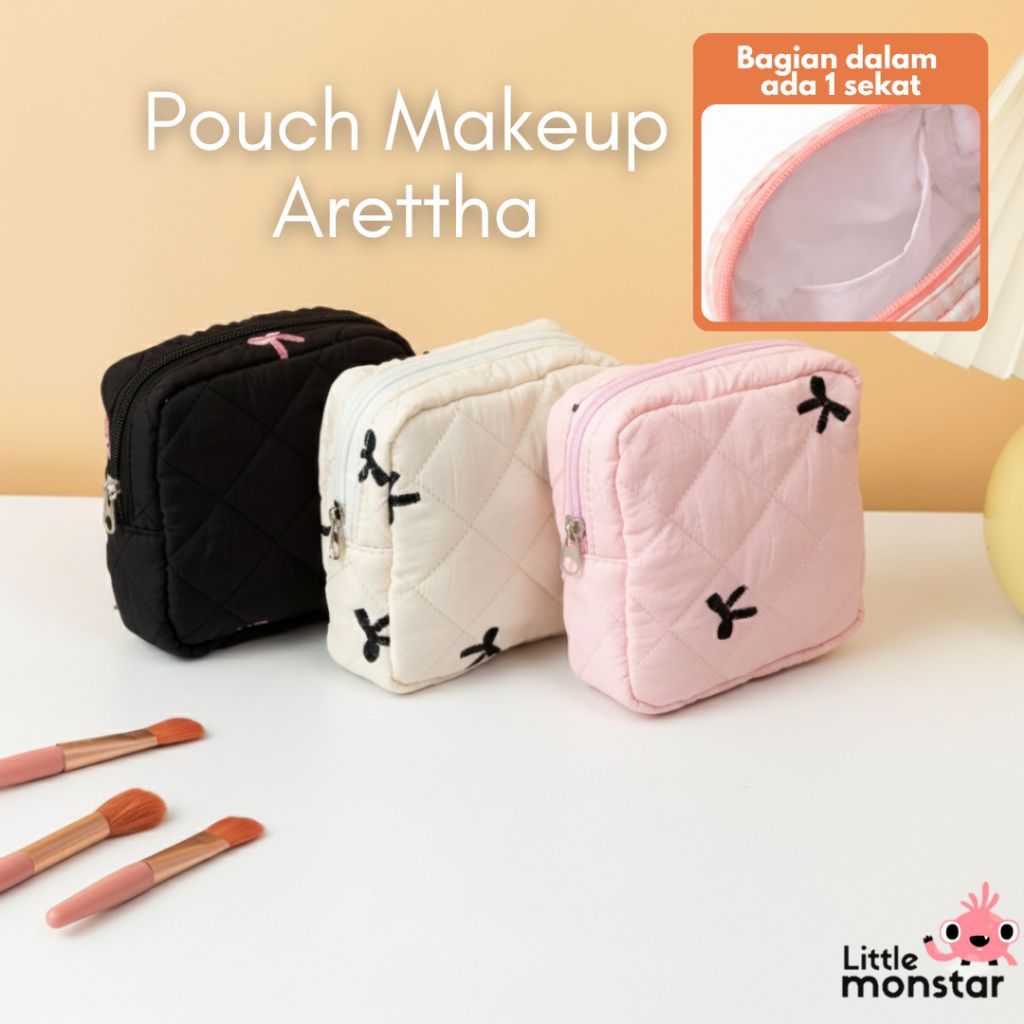 Pouch Makeup Portable Multifungsi Coquette Makeup Pouch MKB-12