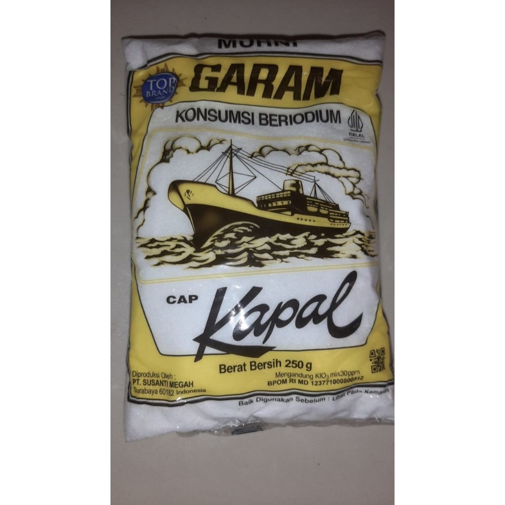 Garam Dapur Beryodium 250 Gram - Garam Kapal, Garam Meja, Garam Beryodium