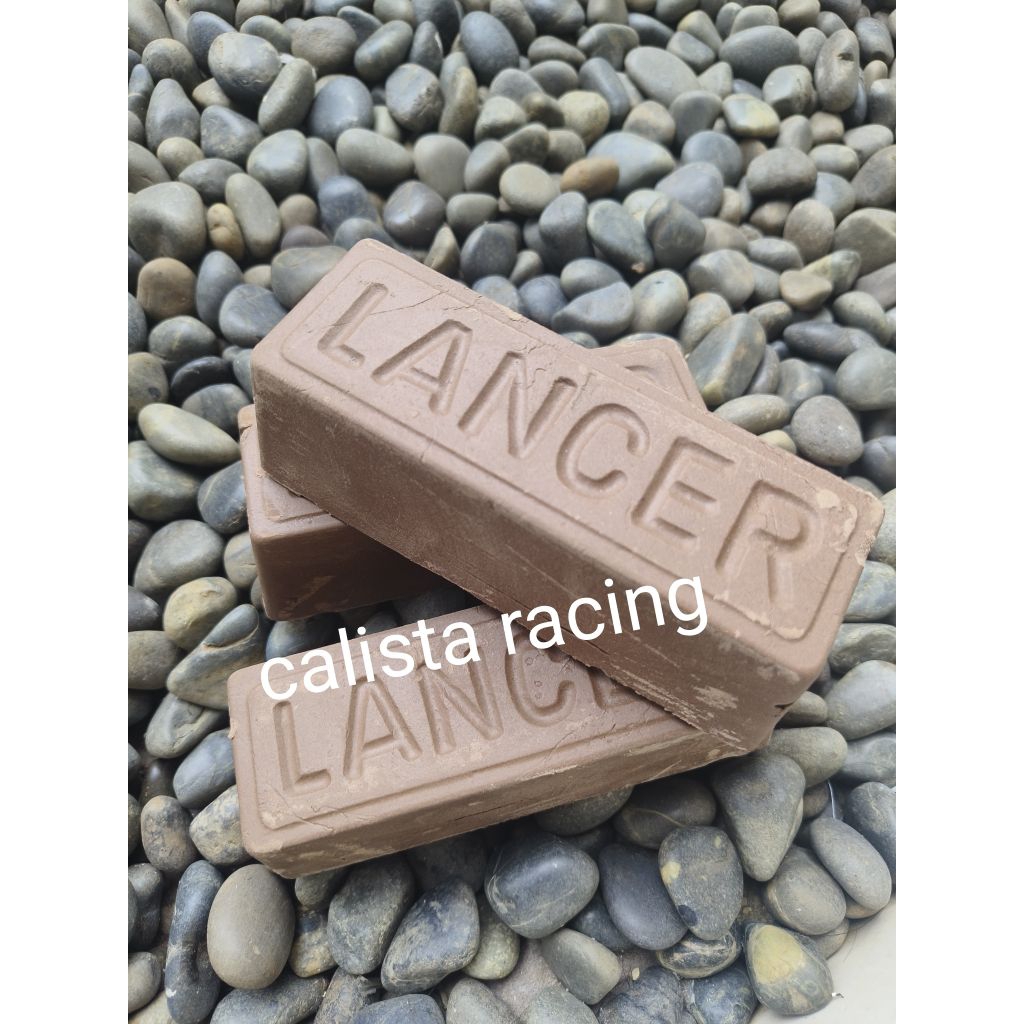 batu poles cokelat / lancer coklat / batu warna cokelat merk lancer bukan putih bukan hijau
