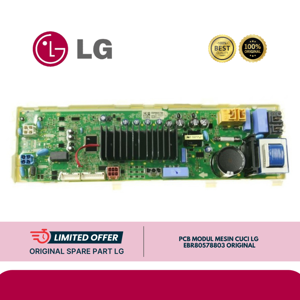 PCB MODUL MAIN MESIN CUCI LG EBR80578803 FM1071D6 ORIGINAL