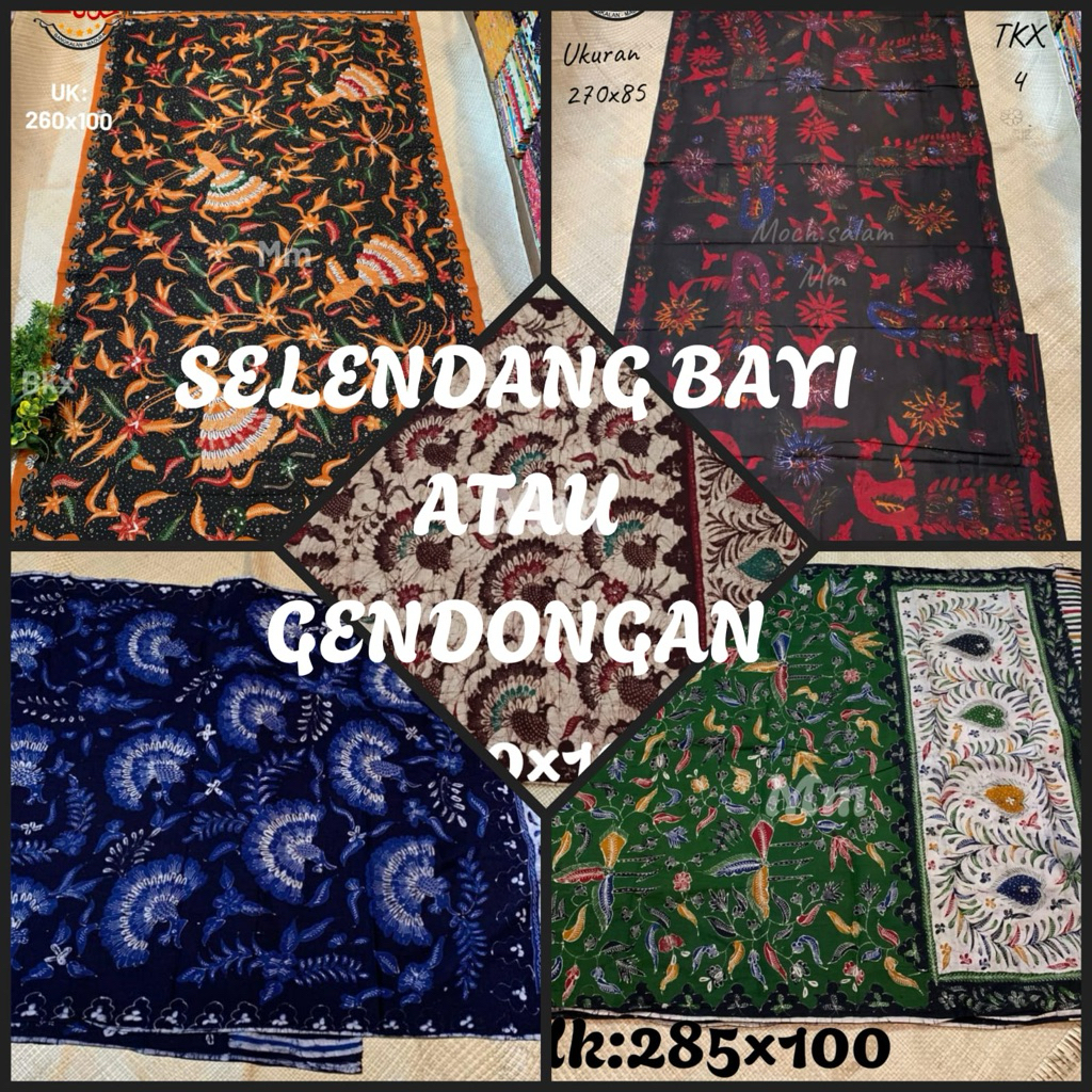 SELENDANG GENDONGAN  BAYI BATIK TULIS MADURA TANJUNG BUMI TEBIRUAN  DAN SETERJOAN