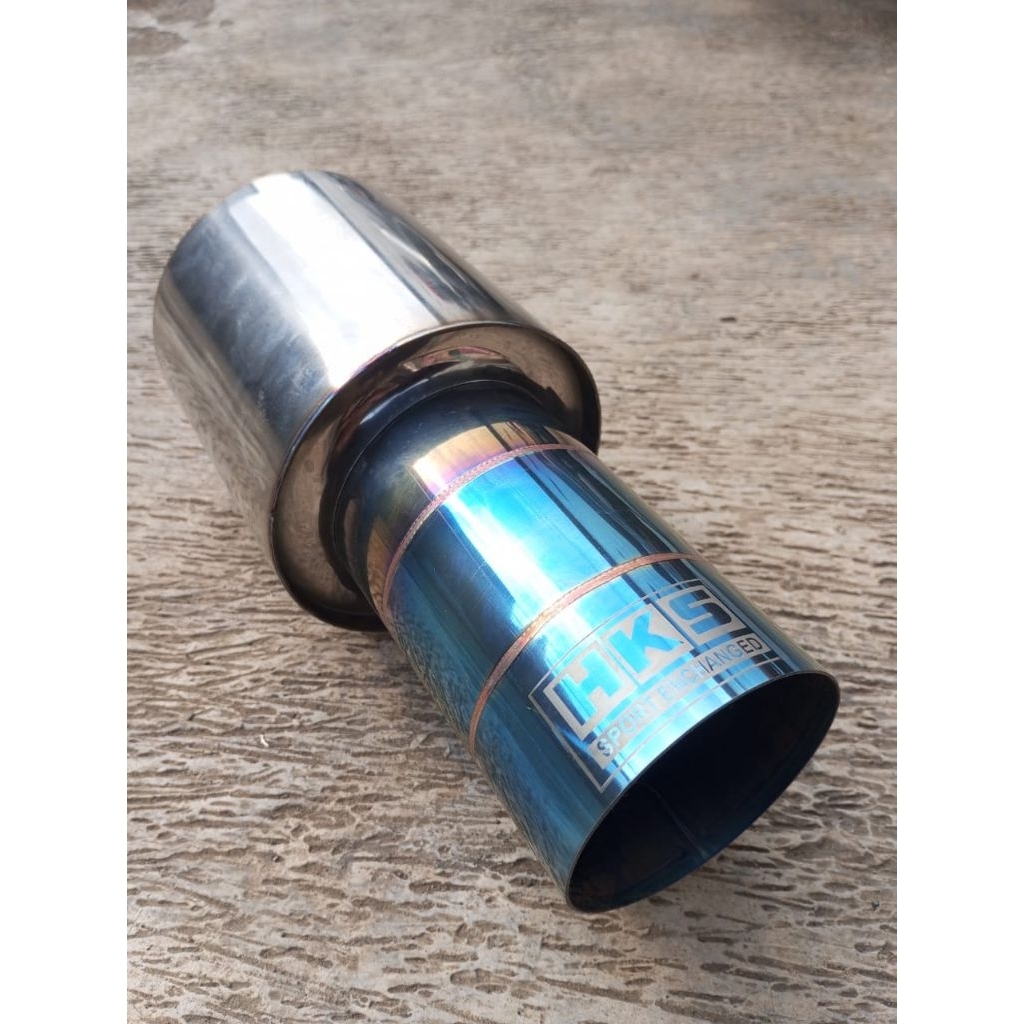 Knalpot mobil HKS Silent blue