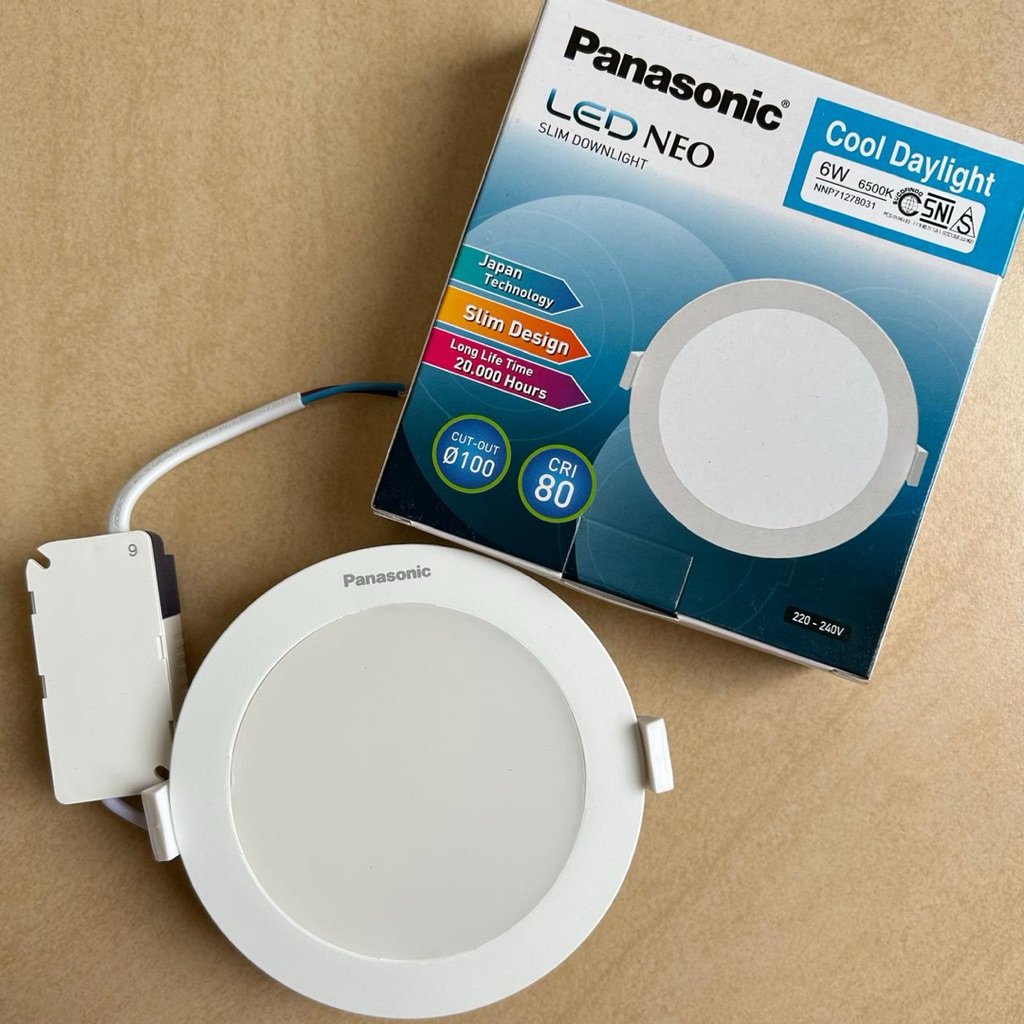 Lampu Downlight LED Panel PANASONIC Neo Slim 6Watt