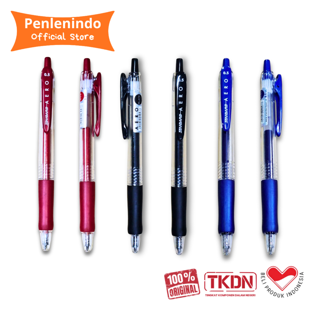 Standard - Pen Aero 0.5 Gel Isi 6 Pcs ( Pulpen, Pena, Ballpoint )