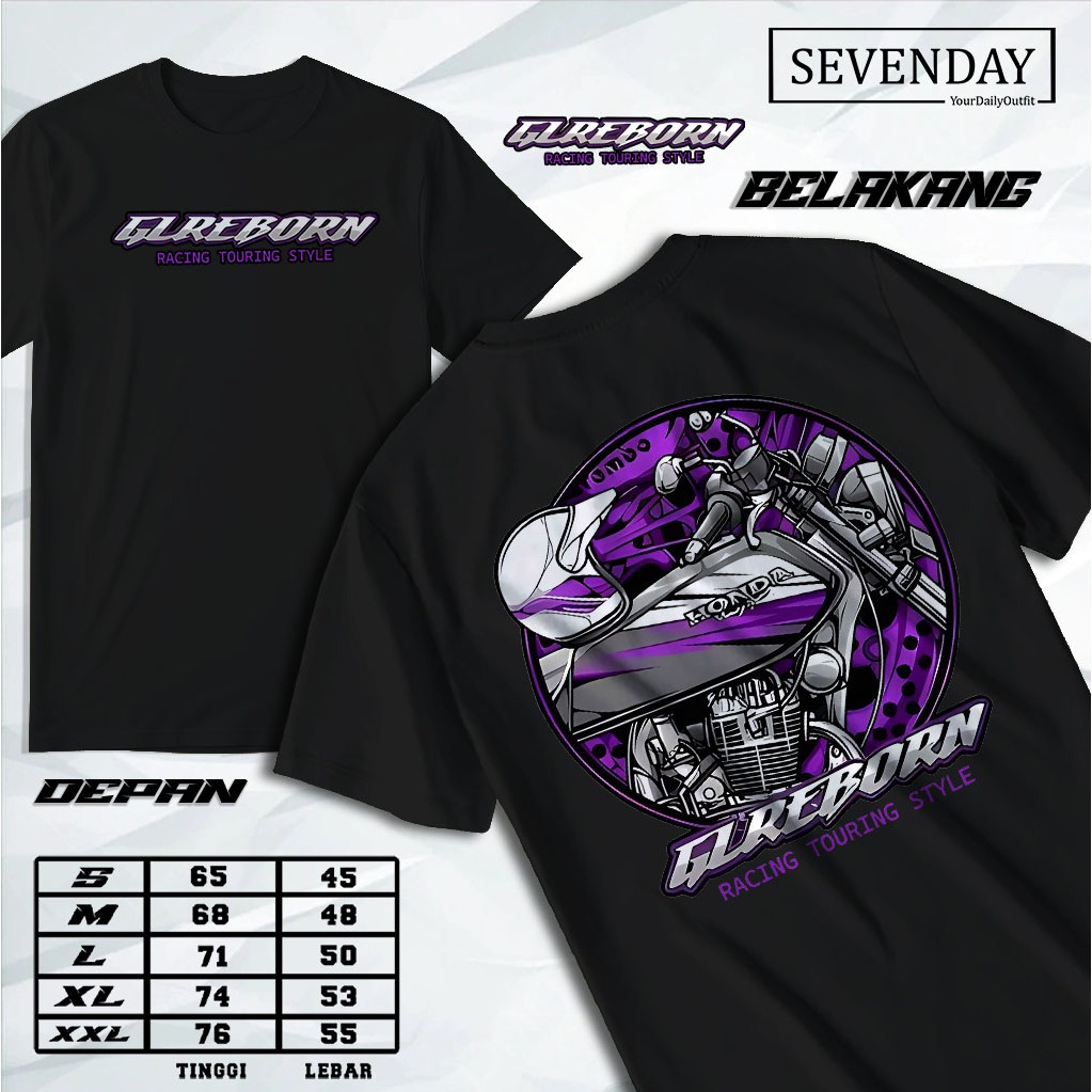 T-shirt Kaos GL Reborn  - Kaos Distro mesin motor racing - kaos atasan dewasa kekinian
