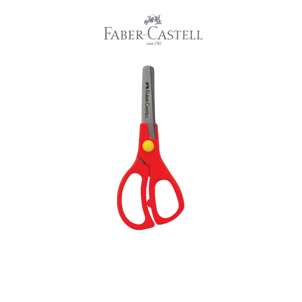 Faber-Castell School Scissors Anak ? Gunting Sekolah Stainless Steel Ergonomis Aman - Gambar 3