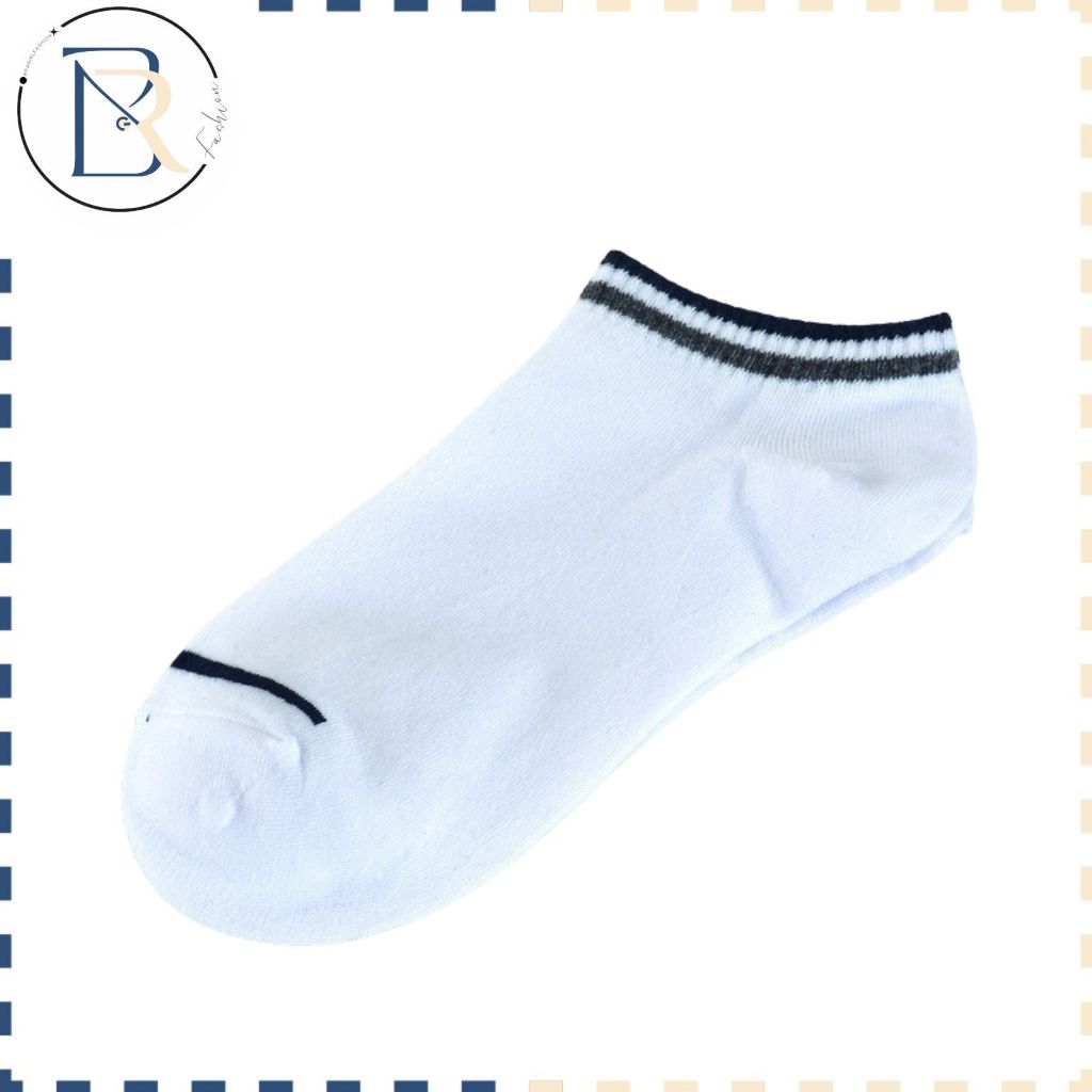 Bra Girl Fashion - Kaos Kaki Garis Korea Kaus Kaki Panjang Betis Warna Unisex