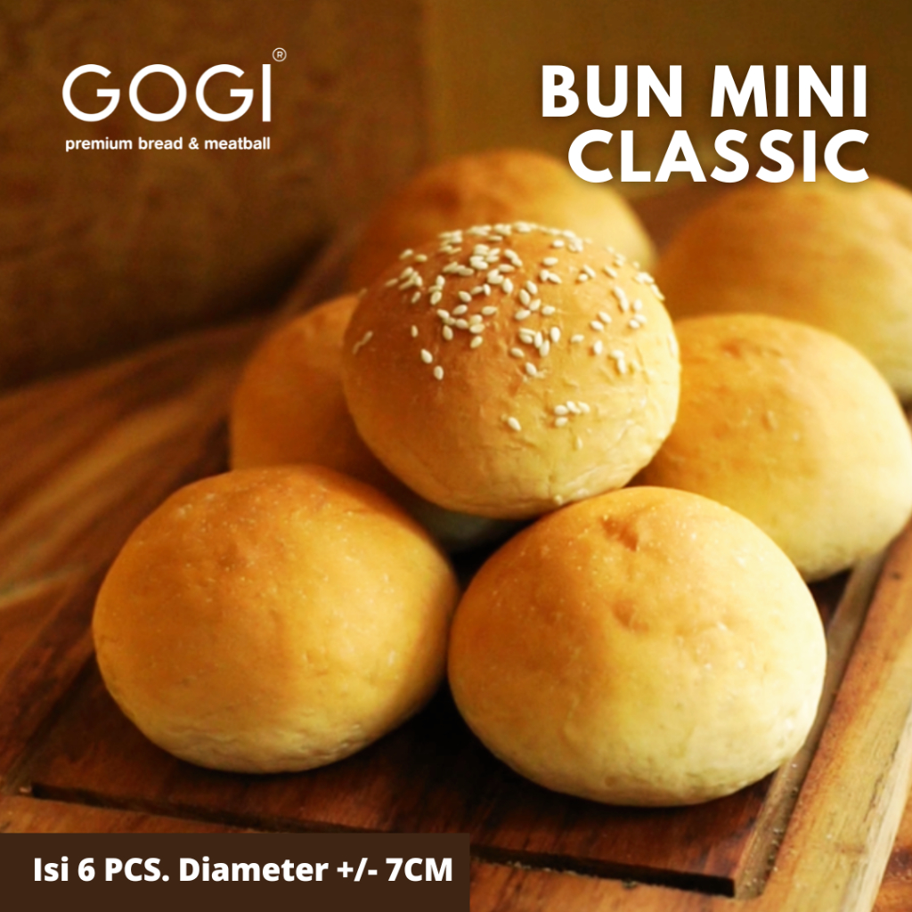 Roti Mini Bun Classic Isi 6 Pcs / Roti Bun Burger / Burger Bun 6 Pcs