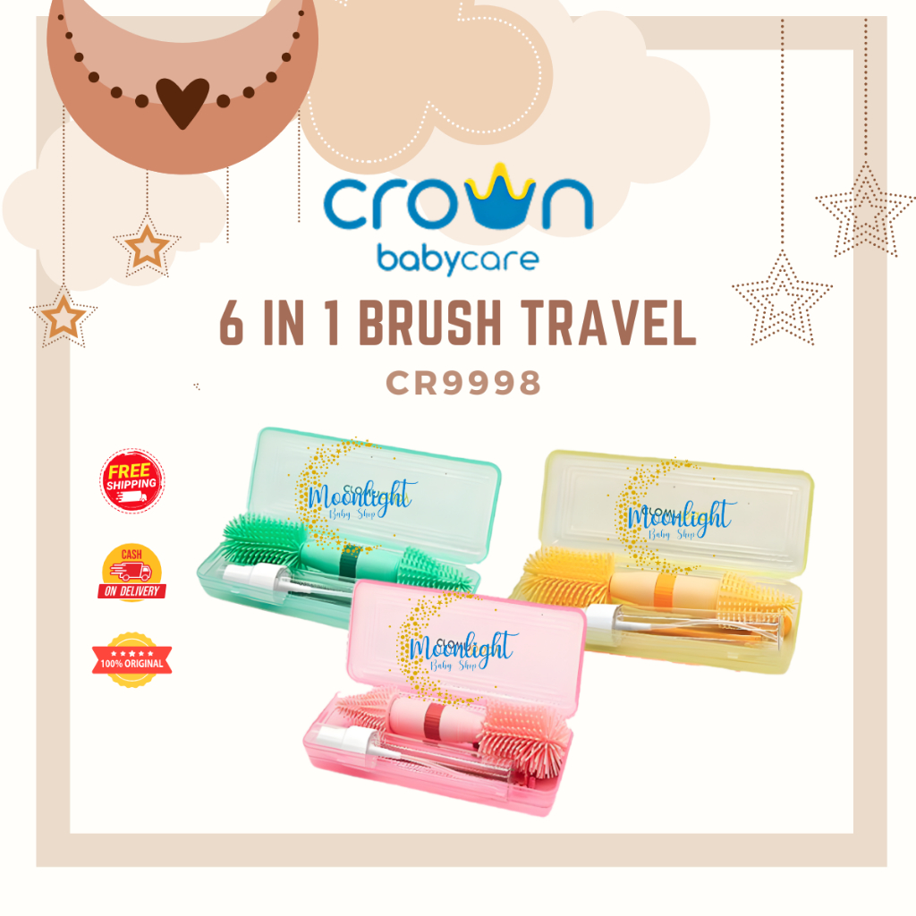 Crown Baby Sikat Botol Travel Silikon - Silicone Brush Cleaner