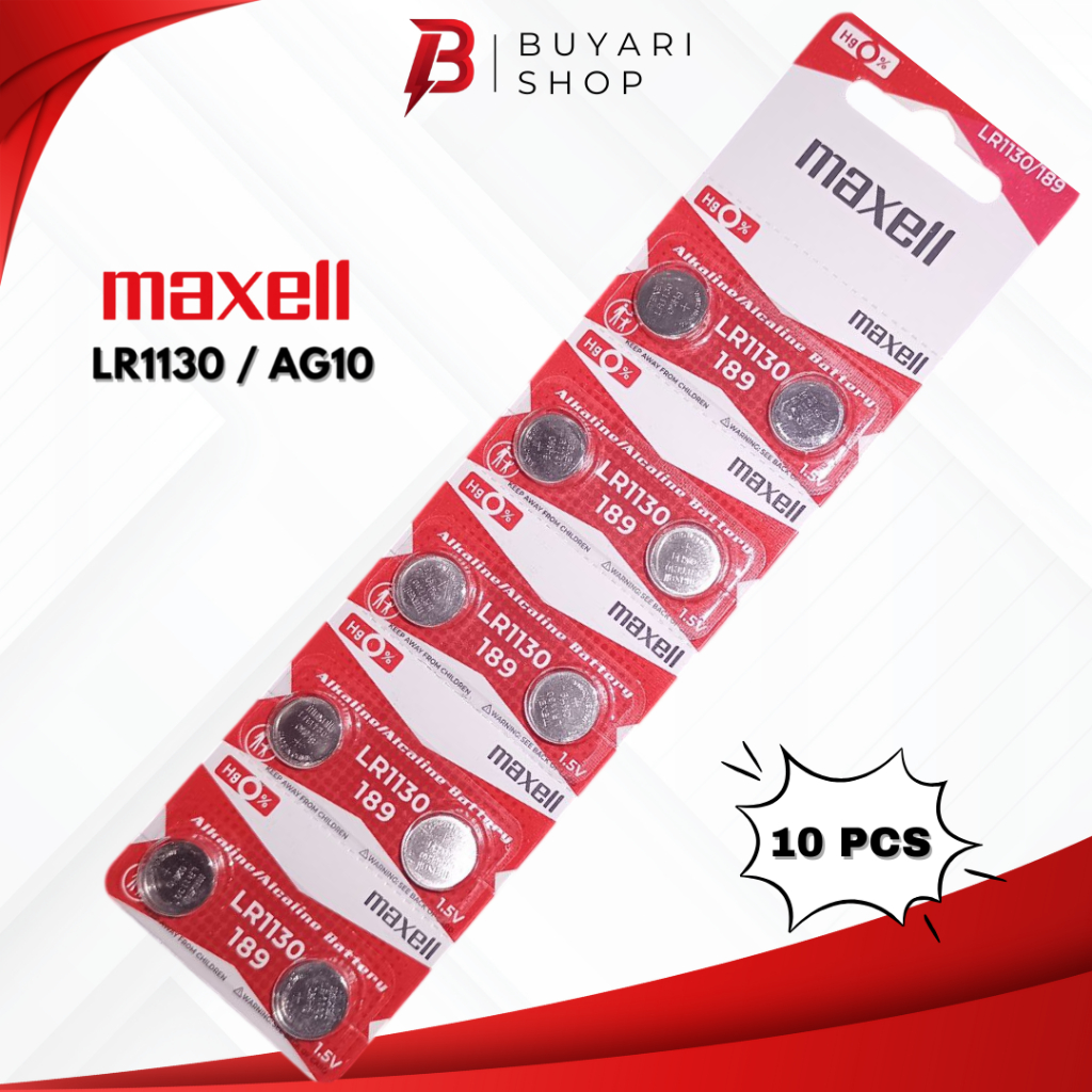 HARGA PERLEMBAR Baterai LR1130 Maxell Batre KALKULATOR LR1130 1130 Batre Jam Tangan LR1130 MAXELL
